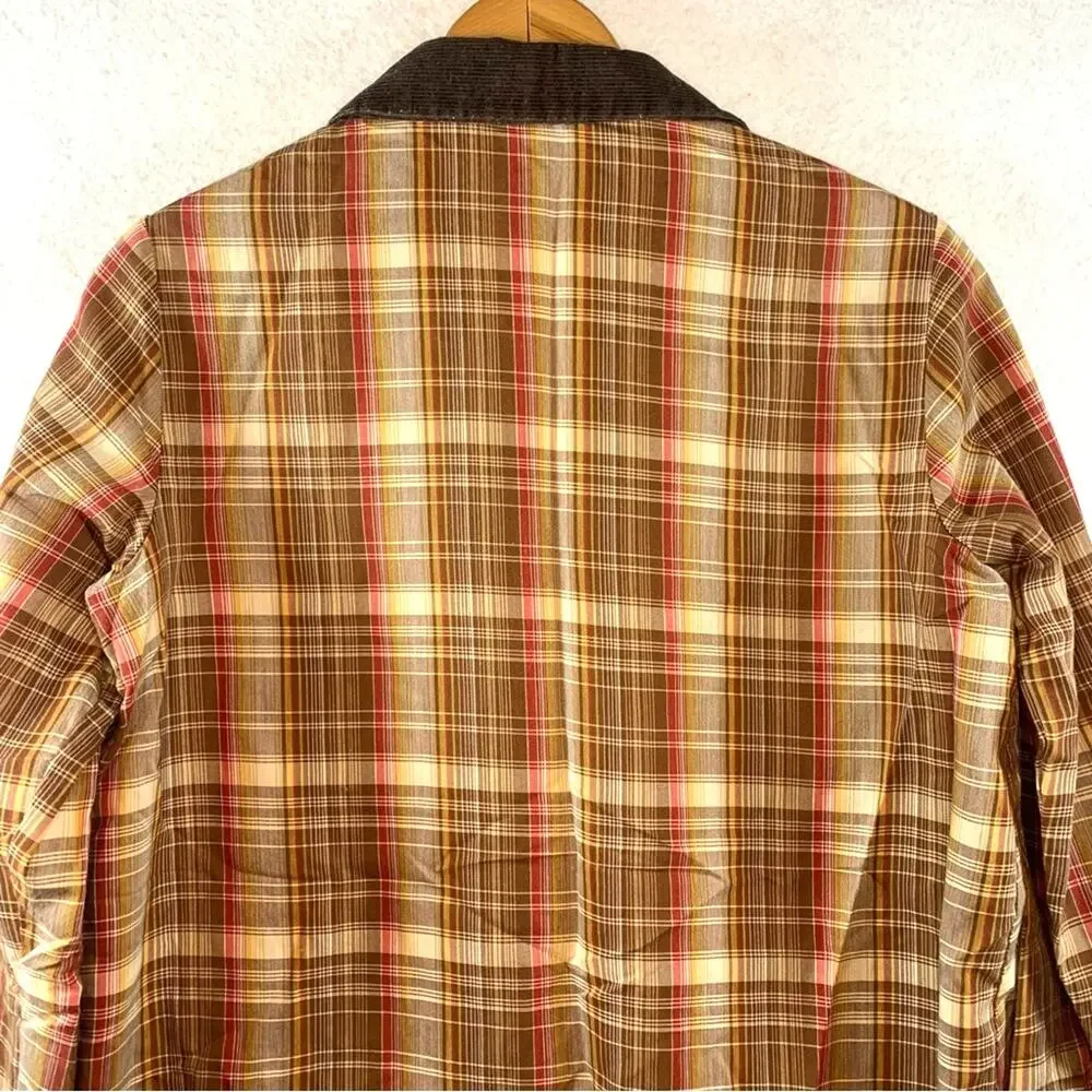 VTG Handmade Womens Plaid Button Up Shirt Corduroy Trim Farm‎ Cottagecore Rustic - Picture 4 of 7